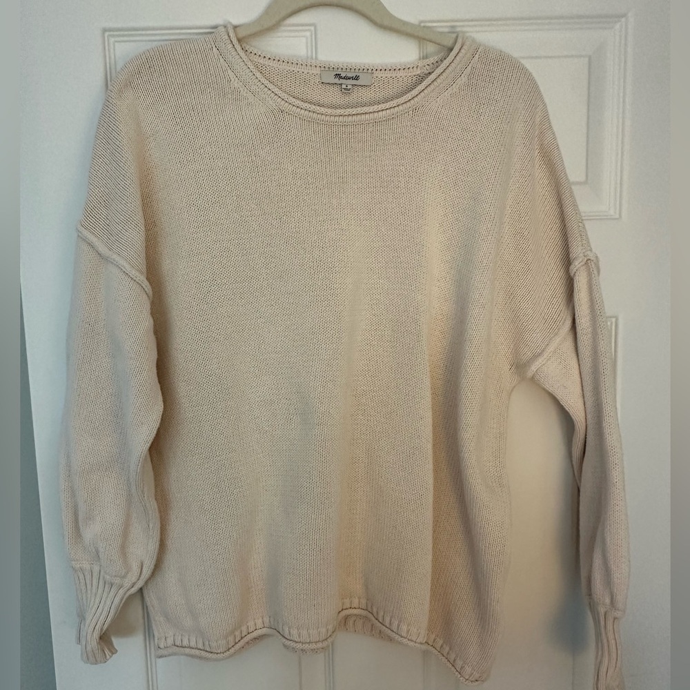 Madewell Cream Conway Sweater size medium.